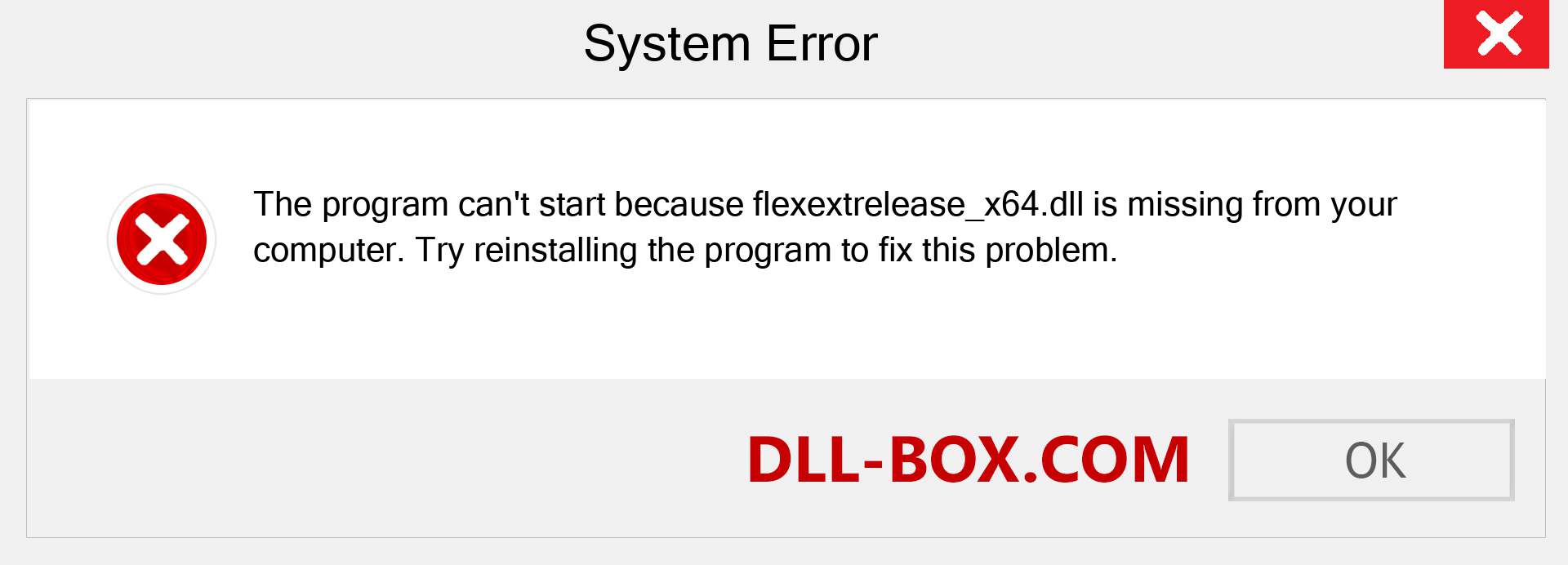  flexextrelease_x64.dll file is missing?. Download for Windows 7, 8, 10 - Fix  flexextrelease_x64 dll Missing Error on Windows, photos, images